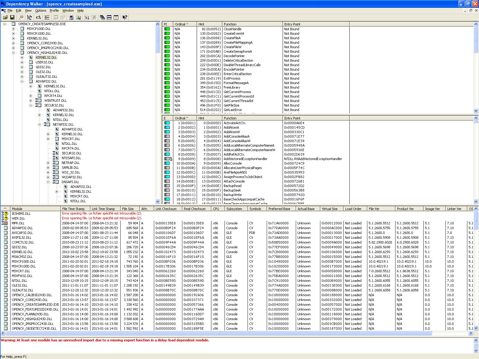 opencv_createsamples.exe entry point problem with XP - OpenCV Q&A Forum