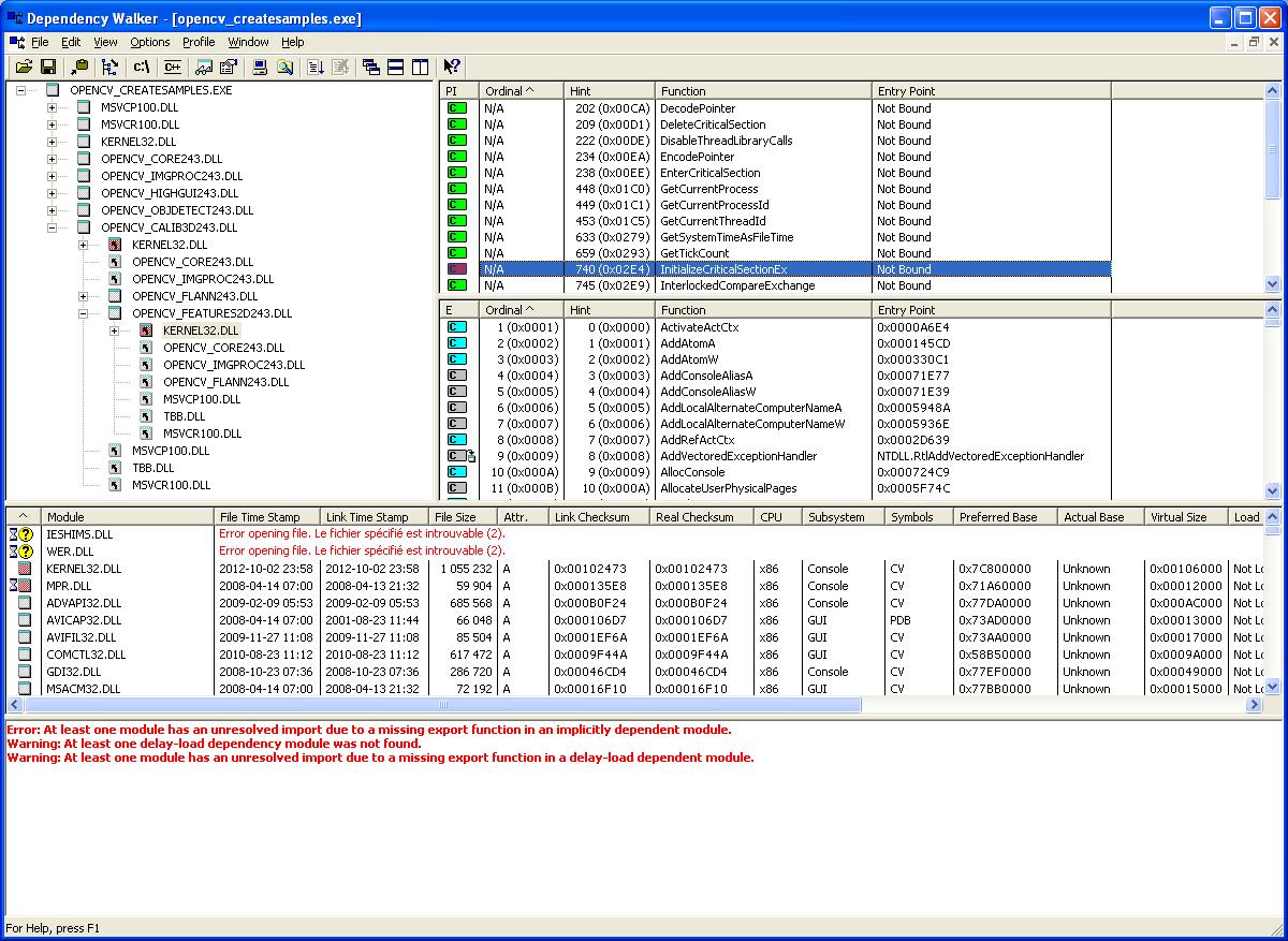 opencv_createsamples.exe entry point problem with XP - OpenCV Q&A Forum