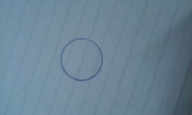 circle drawn on paper