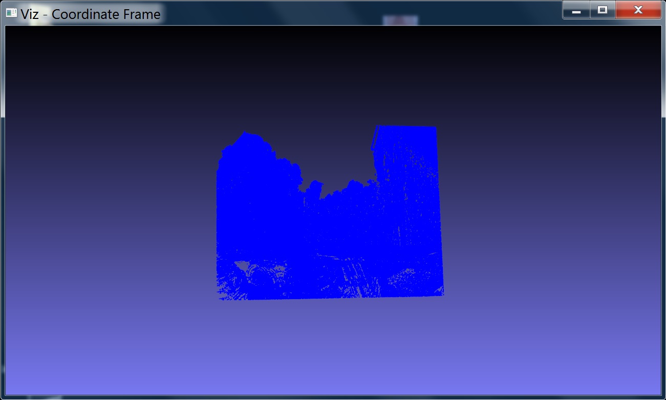 Point Cloud of the Disparity Map (View 1)