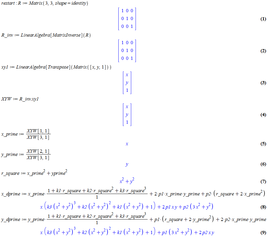 Calculations up to x'' and y''